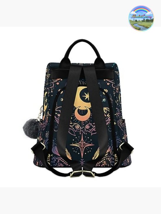 Anti Theft Fashion Backpack with Plush Ball, Fits 13-14 Inch Laptop, Large main image 4